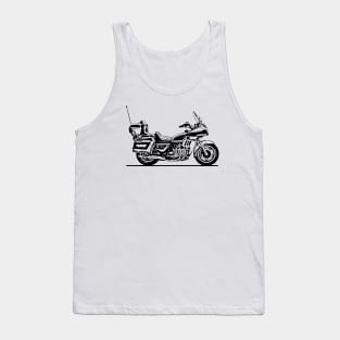 Goldwing 1100 Motorcycle Sketch Art Tank Top